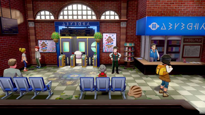 A character explores in Pokémon Sword and Shield