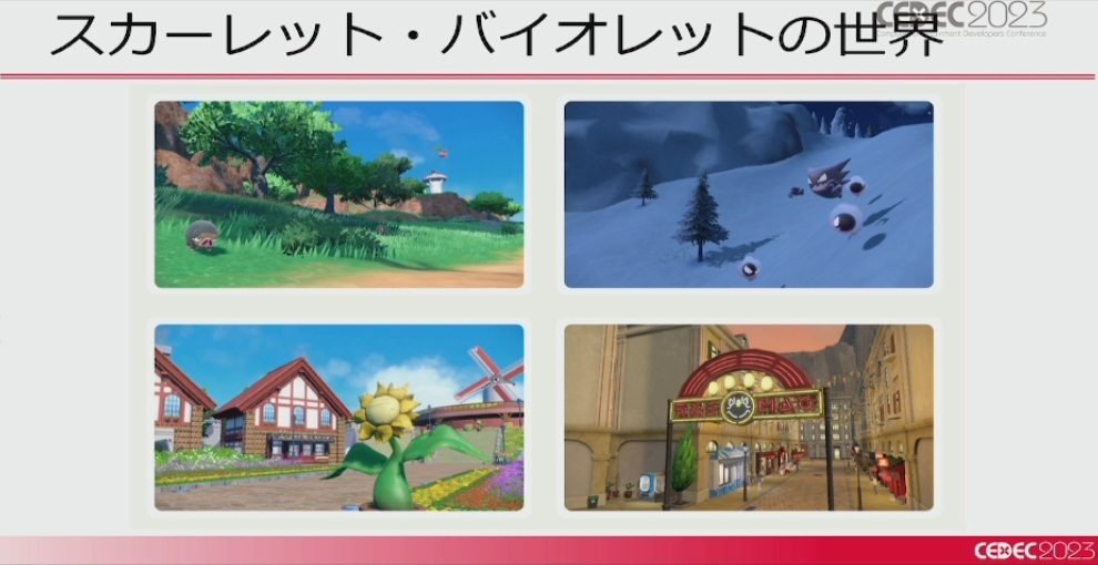 画像ギャラリー No.048のサムネイル画像 / ［CEDEC 2023］「ポケモンSV」はリアルな世界を目指していた。「パルデア地方を描き出す――見た目の仕組みを徹底解説！」レポート
