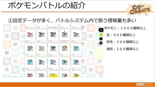 画像ギャラリー No.003のサムネイル画像 / ターン制とリアルタイム制を支える「ポケモン」の共通バトルシステム。「Pokémon LEGENDS Z-A」での運用事例［CEDEC 2026］